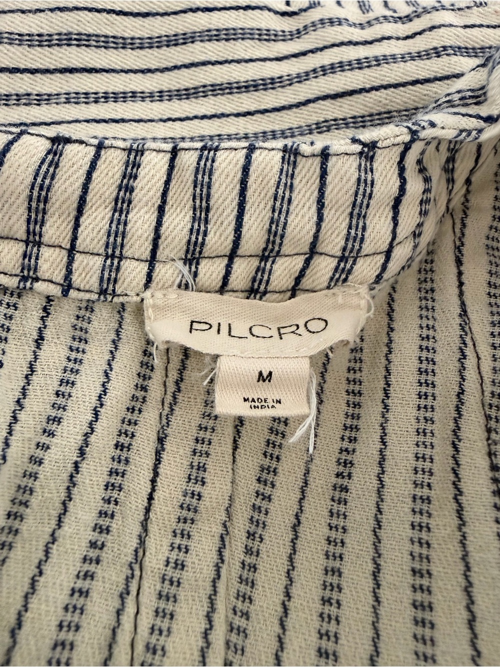 Pilcro White and Black Pinstripe Swing Tunic - Picture 6 of 6